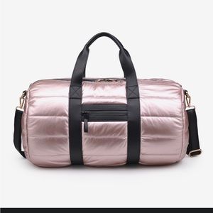 New with Tags Puffer Weekender Bag in Rare Rose Gold-NWT